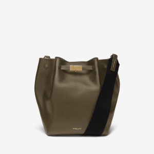 Dámské Bucket Bag DeMellier The New York Olivy Zelené | CZ-32617099