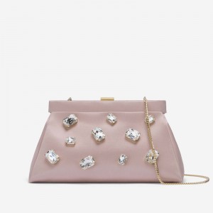 Dámské Clutch DeMellier The Cannes Růžové | CZ-30625749