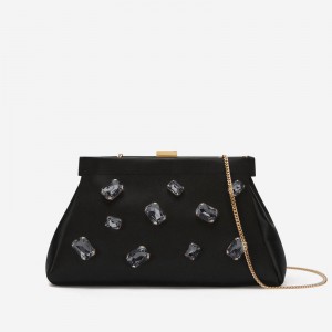 Dámské Clutch DeMellier The Cannes Černé Šedé | CZ-59613709