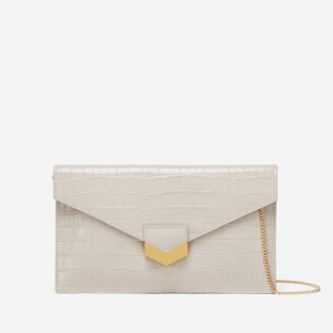 Dámské Clutch DeMellier The London Bílé | CZ-06784139