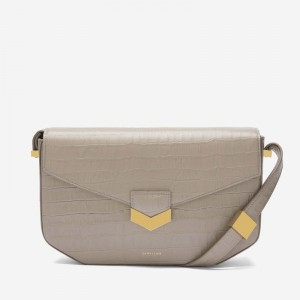 Dámské Crossbody Kabelky DeMellier The Midi London Šedé Hnědé | CZ-07964259