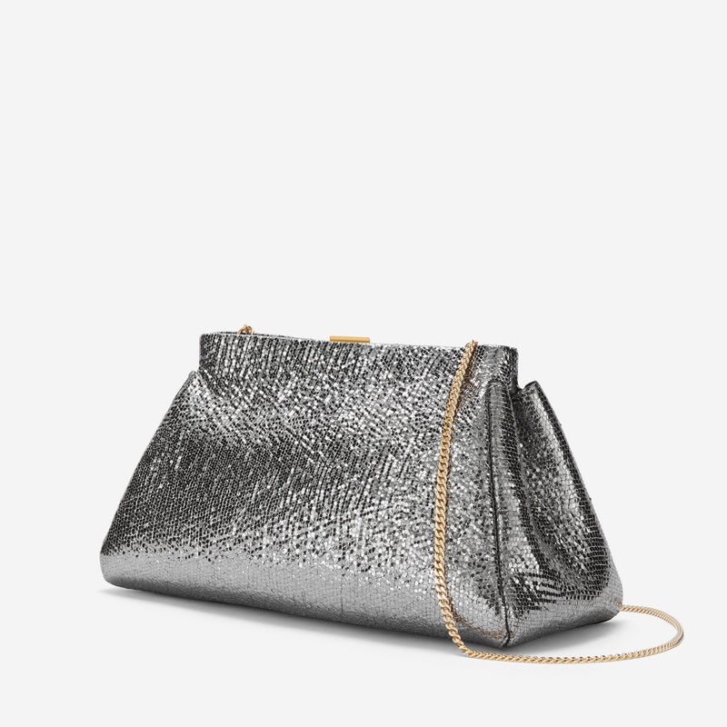 Dámské Clutch DeMellier The Cannes Stříbrné | CZ-87594329