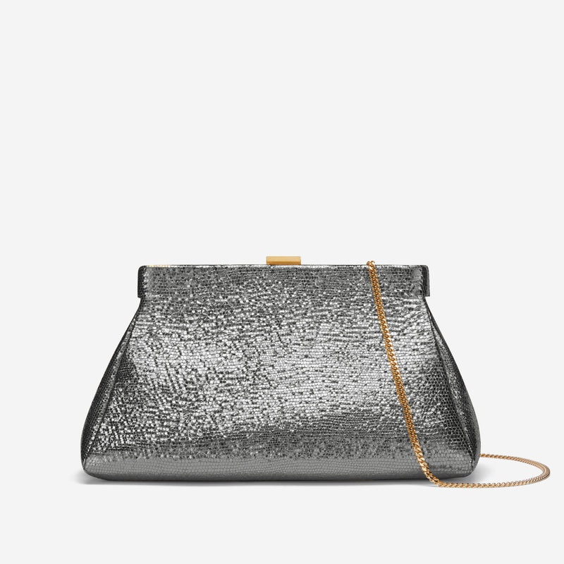 Dámské Clutch DeMellier The Cannes Stříbrné | CZ-87594329